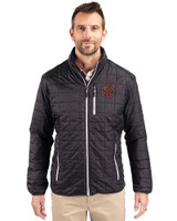 Sacramento River Cats Cutter & Buck Rainier PrimaLoft®  Mens Big and Tall Eco Insulated Puffer Jacket Black Front