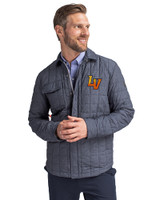 Las Vegas Aviators Cutter & Buck Rainier PrimaLoft® Mens Big and Tall Eco Insulated Quilted Shirt Jacket Anthracite Melange Front