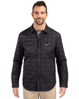 Rocket City Trash Pandas Cutter & Buck Rainier PrimaLoft® Mens Big and Tall Eco Insulated Quilted Shirt Jacket Black Front