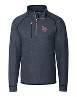 Louisville Bats Cutter & Buck Mainsail Sweater-Knit Mens Big and Tall Half Zip Pullover Jacket CCH_MANN_HG 1