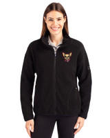 El Paso Chihuahuas Cutter & Buck Cascade Eco Fleece Womens Full Zip Jacket Black Front