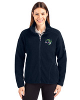 Gwinnett Stripers Cutter & Buck Cascade Eco Fleece Womens Full Zip Jacket Navy Blue Front