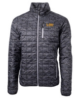 LSU Tigers Alumni Cutter & Buck Rainier PrimaLoft® Mens Eco Insulated Full Zip Printed Puffer Jacket BL_MANN_HG 1