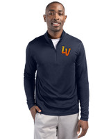 Las Vegas Aviators Clique Spin Eco Performance Half Zip Mens Pullover Dark Navy Front