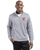 Tacoma Rainiers Clique Lift Eco Performance Half Zip Unisex Pullover Grey Melange Front