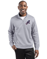Reno Aces Clique Lift Eco Performance Half Zip Unisex Pullover Grey Melange Front