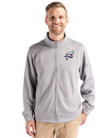 Reading Fightin Phils Clique Lift Eco Performance Full Zip Unisex Jacket Grey Melange Front