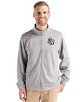 San Antonio Missions Clique Lift Eco Performance Full Zip Unisex Jacket Grey Melange Front