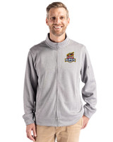 Toledo Mud Hens Clique Lift Eco Performance Full Zip Unisex Jacket Grey Melange Front