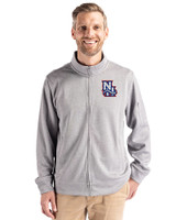 New Hampshire Fisher Cats Clique Lift Eco Performance Full Zip Unisex Jacket Grey Melange Front