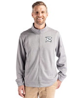 Richmond Flying Squirrels Clique Lift Eco Performance Full Zip Unisex Jacket Grey Melange Front