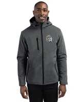 San Antonio Missions Clique Equinox Insulated Softshell Mens Full Zip Hooded Jacket Pure Slate Front