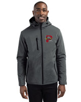 Portland Sea Dogs Clique Equinox Insulated Softshell Mens Full Zip Hooded Jacket Pure Slate Front