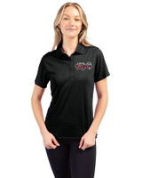 Lansing Lugnuts Clique Ice Pique Womens Tech Polo Black Front