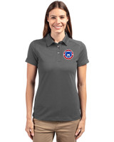 South Bend Cubs Cutter & Buck Advantage Eco Tri-Blend Pique Womens Polo Elemental Grey Front