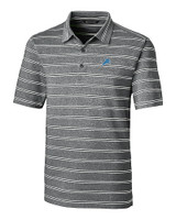 Detroit Lions Cutter & Buck Forge Epic Confidence Recycled Heathered Stripe Stretch Mens Polo Black Mannequin