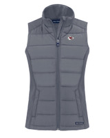 Kansas City Chiefs Cutter & Buck Evoke Hybrid Eco Softshell Recycled Womens Full Zip Vest EG_MANN_HG 1