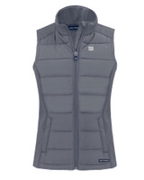 New York Giants Cutter & Buck Evoke Hybrid Eco Softshell Recycled Womens Full Zip Vest EG_MANN_HG 1