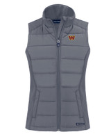 Washington Commanders Cutter & Buck Evoke Hybrid Eco Softshell Recycled Womens Full Zip Vest EG_MANN_HG 1