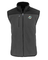 Miami Dolphins Cutter & Buck Cascade Eco Sherpa Fleece Mens Vest EGBL_MANN_HG 1