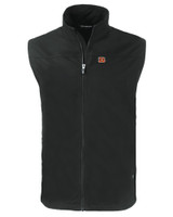 Cincinnati Bengals Cutter & Buck Charter Eco Recycled Mens Full-Zip Vest BL_MANN_HG 1