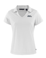 Seattle Seahawks Cutter & Buck Daybreak Eco Recycled Womens V-neck Polo WH_MANN_HG 1