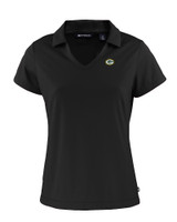 Green Bay Packers Cutter & Buck Daybreak Recycled Womens V-Neck Polo Black Mannequin