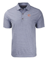 Chicago Bears Cutter & Buck Forge Eco Heather Stripe Stretch Recycled Mens Big & Tall Polo NVH_MANN_HG 1