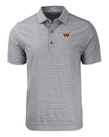 Washington Commanders Cutter & Buck Forge Eco Heather Stripe Stretch Recycled Mens Polo BLH_MANN_HG 1