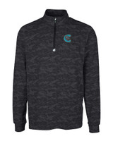 Charlotte Knights Cutter & Buck Traverse Camo Print Stretch Quarter Zip Mens Big and Tall Pullover BL_MANN_HG 1