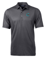 Charlotte Knights Cutter & Buck Pike Banner Print Stretch Men's Big & Tall Polo BL_MANN_HG 1