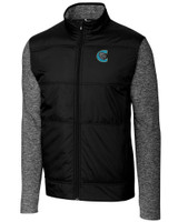Charlotte Knights Cutter & Buck Stealth Hybrid Quilted Mens Big and Tall Full Zip Windbreaker Jacket BL_MANN_HG 1