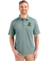 Dayton Dragons Cutter & Buck Forge Heathered Stretch Mens Polo Hunter Heather Front