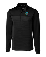 Charlotte Knights Cutter & Buck Traverse Stripe Stretch Quarter Zip Mens Big and Tall Pullover BL_MANN_HG 1
