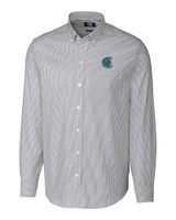 Charlotte Knights Cutter & Buck Stretch Oxford Stripe Mens Big and Tall Long Sleeve Dress Shirt CC_MANN_HG 1