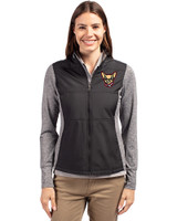 El Paso Chihuahuas Cutter & Buck Stealth Hybrid Quilted Womens Full Zip Windbreaker Jacket Black Front