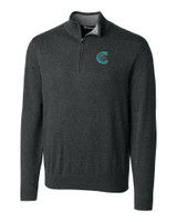 Charlotte Knights Cutter & Buck Lakemont Tri-Blend Mens Big and Tall Quarter Zip Pullover Sweater CCH_MANN_HG 1