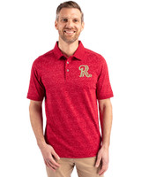 Frisco RoughRiders Cutter & Buck Advantage Tri-Blend Space Dye Mens Big and Tall Polo Dark Cardinal Red Front