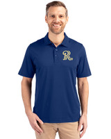 Frisco RoughRiders Cutter & Buck Forge Stretch Mens Big and Tall Polo Tour Blue Front
