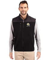 Albany State University Golden Rams Cutter & Buck Cascade Eco Fleece Mens Vest Black Front