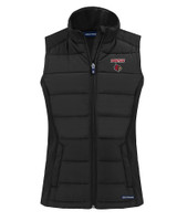 Louisville Cardinals Cutter & Buck Evoke Hybrid Softshell Recycled Womens Full Zip Vest BL_MANN_HG 