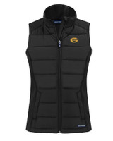 Grambling Tigers Cutter & Buck Evoke Hybrid Softshell Recycled Womens Full Zip Vest BL_MANN_HG 