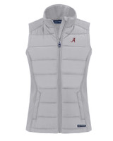 Alabama Crimson Tide Cutter & Buck Evoke Hybrid Eco Softshell Recycled Womens Full Zip Vest CNC_MANN_HG 1