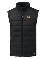 Grambling Tigers Cutter & Buck Evoke Hybrid Softshell Recycled Mens Full Zip Vest BL_MANN_HG 