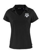 Texas A&M Aggies Cutter & Buck Daybreak Eco Recycled Womens V-neck Polo Black Mannequin