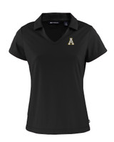 Appalachian State Mountaineers Cutter & Buck Daybreak Eco Recycled Womens V-neck Polo Black Mannequin
