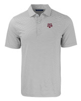 Texas A&M Aggies Cutter & Buck Forge Eco Double Stripe Stretch Recycled Mens Big &Tall Polo POLWH_MANN_HG 1