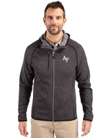 Air Force Falcons Cutter & Buck Mainsail Full Zip Hooded Mens Jacket Charcoal Heather Front