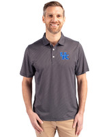 Kentucky Wildcats Cutter & Buck Pike Eco Symmetry Print Stretch Recycled Mens Polo Black/White Front