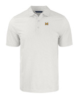 Michigan Wolverines Cutter & Buck Pike Eco Symmetry Print Stretch Recycled Mens Polo WHPOL_MANN_HG 1